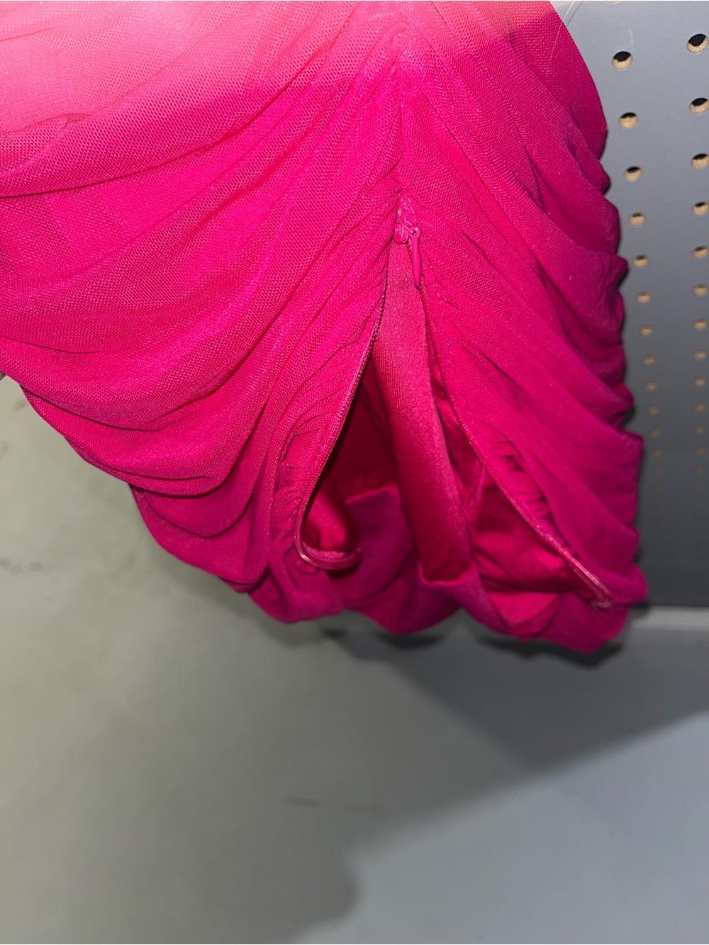Fuschia Bodycon Ruched Dress - Picture 3 of 7